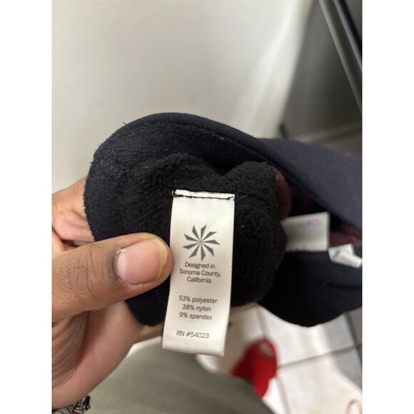 Athleta Polartec Power Stretch Peak Tight XS Burgundy Cassis/Black Fleece Lined - Picture 6 of 9